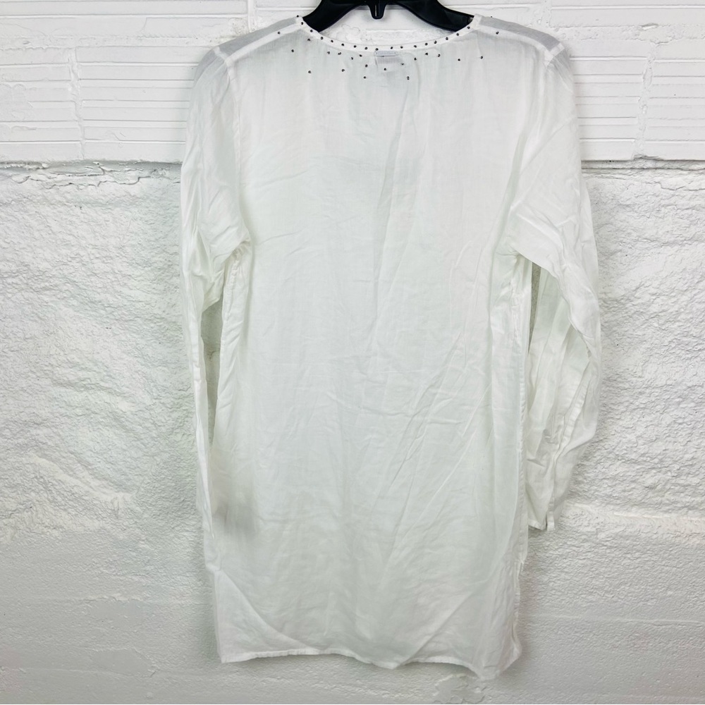 CALVIN KLEIN SWIMWEAR light weight 100% cotton beaded swimsuit coverup medium - Picture 14 of 17